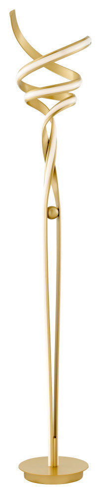 Finesse Decor Amsterdam 63in LED Floor Lamp, Dimmable, Sandy Gold, Metal, Model FL-004-G