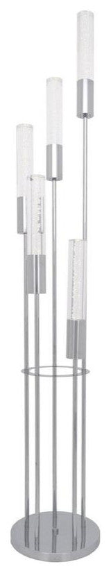 Finesse Decor Sparkling Acrylic LED Floor Lamp, 5 Light, Aluminum Construction
