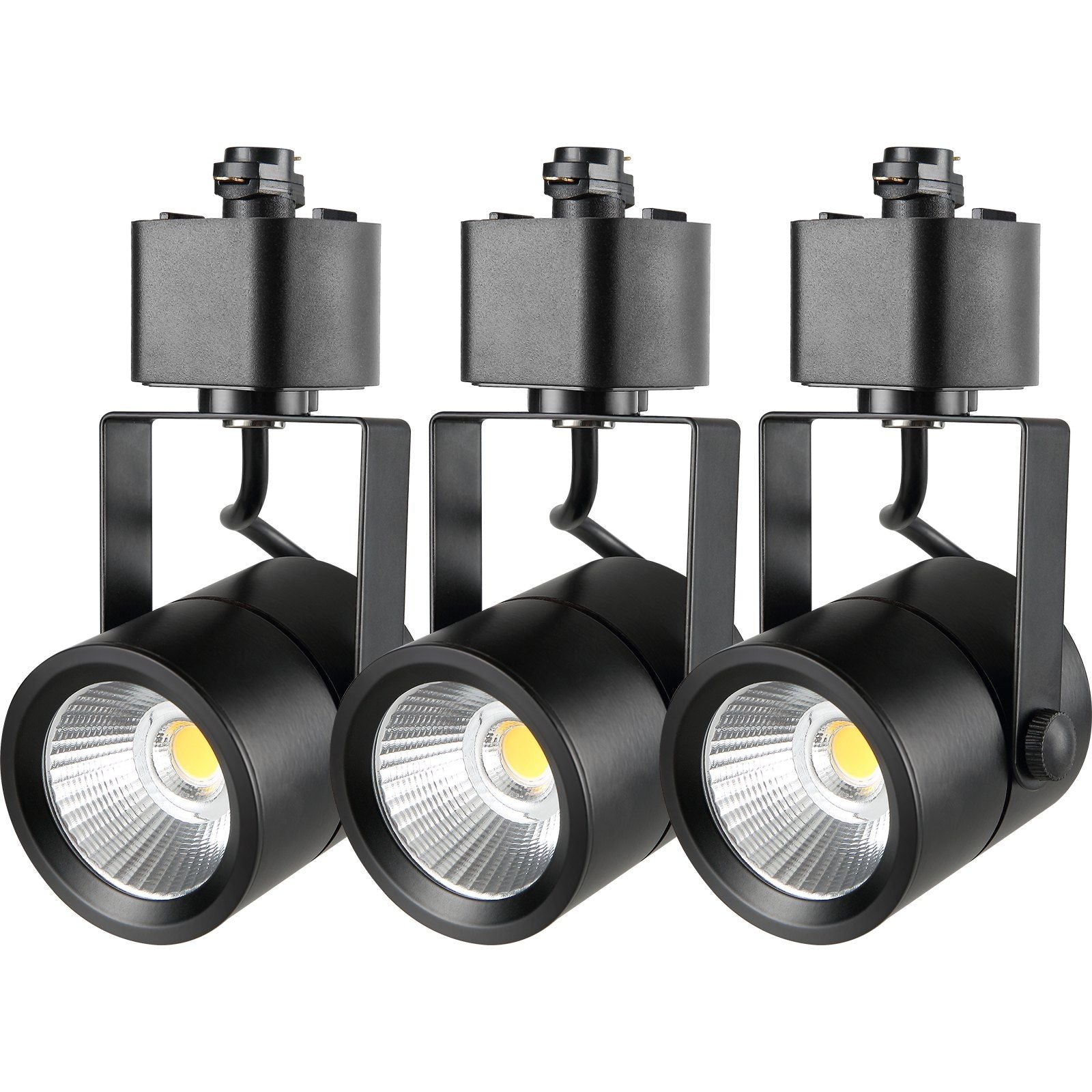 VEVOR LED Track Lighting Heads, 6.5W 3000K 470lm Warm White, Dimmable H Type Track Light Head, CRI85+ True Color Rendering Adjus