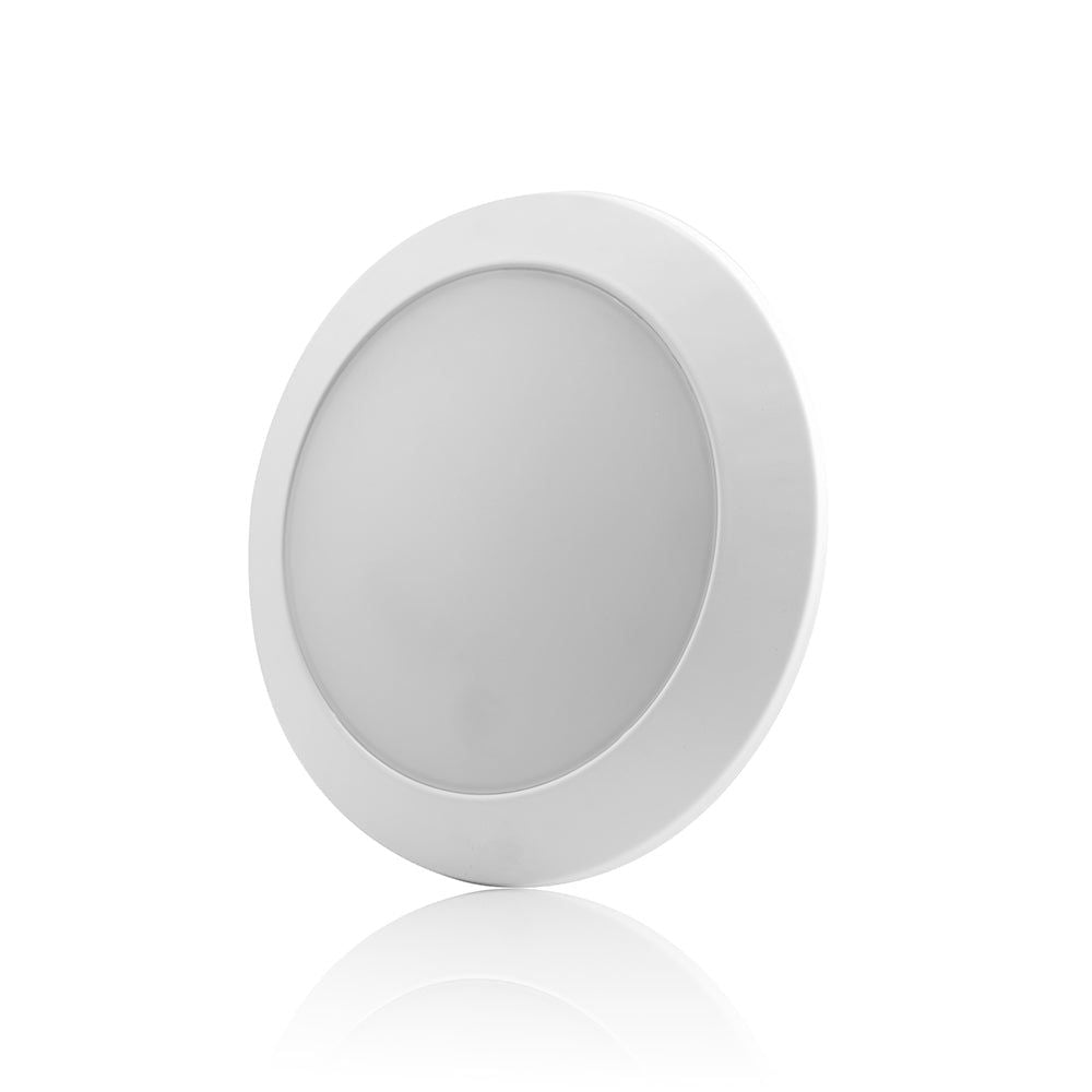 PLANO  LED Disk Downlight  15 Watt  13 Lumens  50K  120V  6in  DOB  Dimmable  White Housing  UL & ES Listed(D0102HgMH47)