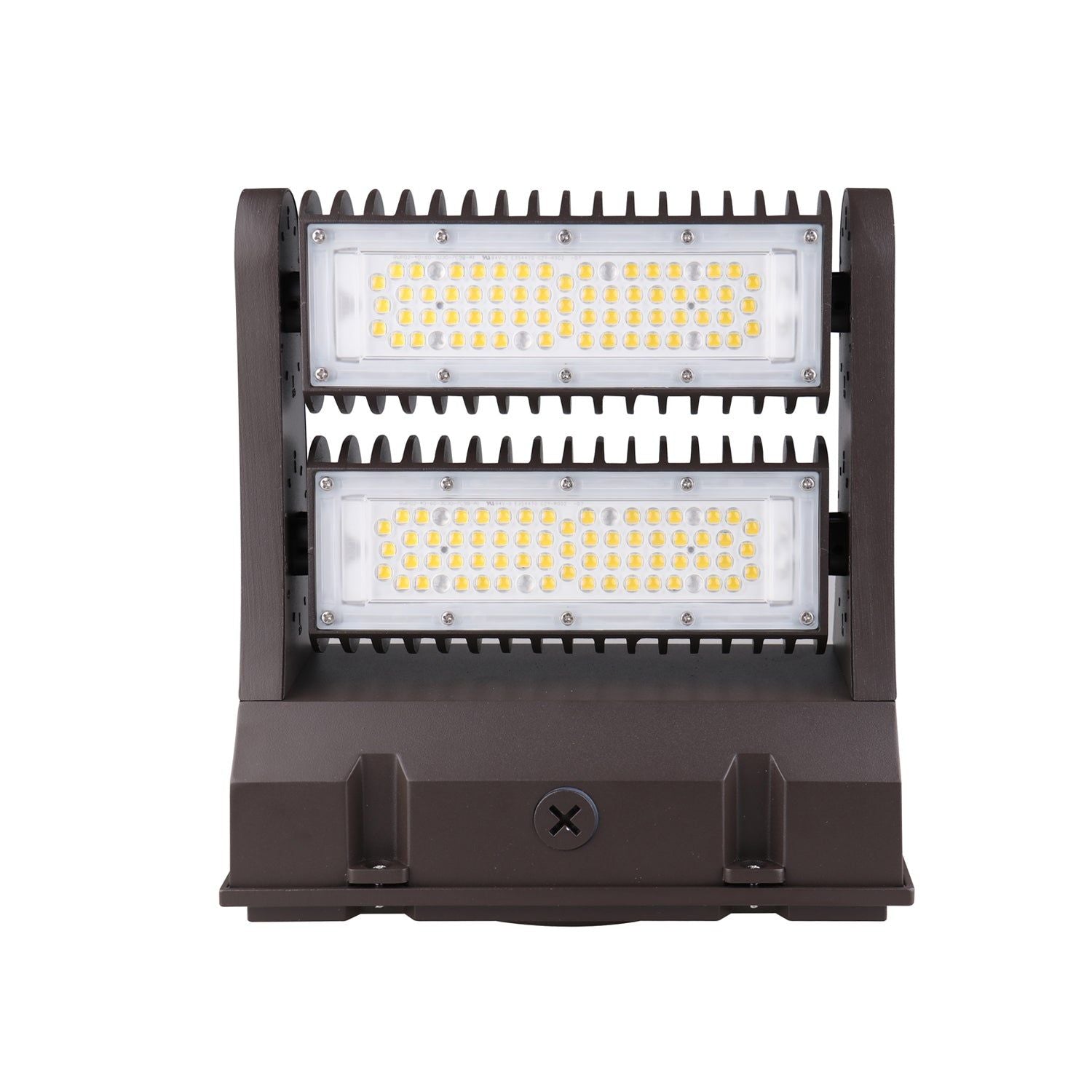 LED Rotatable Wall Pack  Wattage Adjustable 120W100W80W  10400 - 15600 Lumens  5000K  Bronze Housing  Wall Sconce  Parker  UL & 
