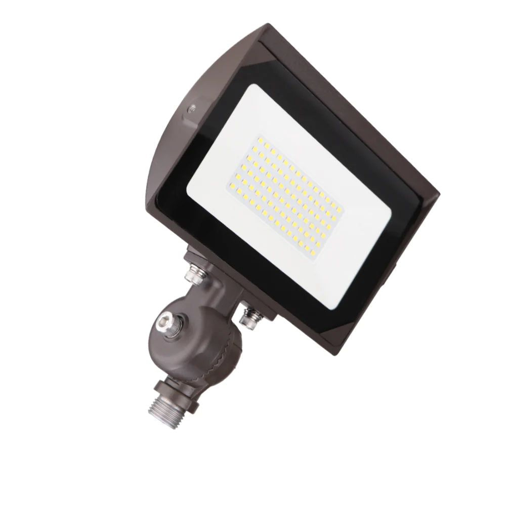 HILO  LED Flood Light  50 Watt  5500 Lumens  5000K  120V  Knuckle Mount  DOB  Bronze Housing  IP65  UL Listed(D0102HgMHPg)