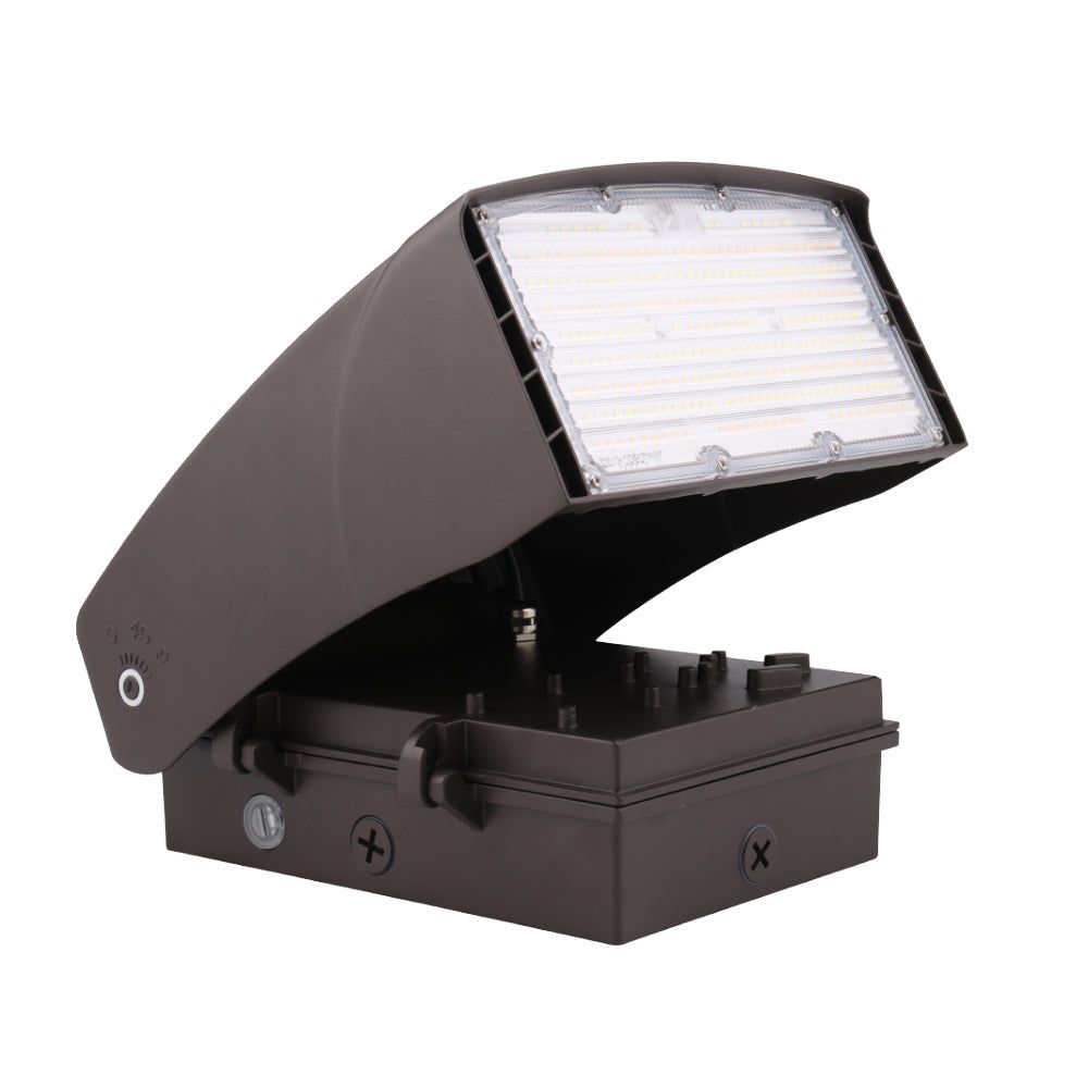 cREEK  LED Adjustable Wall Pack  Adj Watt 60W80W100W  13500 Lumens  Adj ccT 3000K4000K5000K  120V-277V  Bronze Housing  IP65  UL