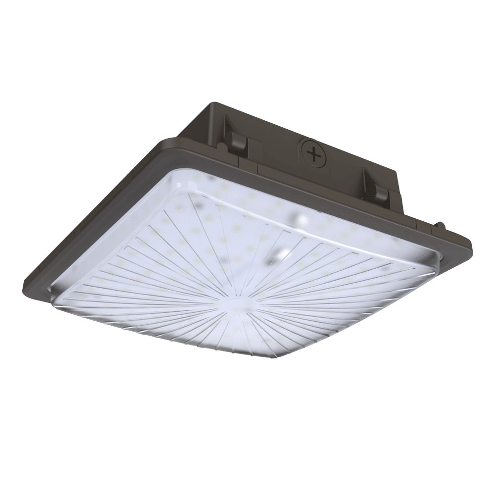FORAKER  LED Petroleum canopy Light  Adjustable Watt 70W53W35W  9800 Lumens  Adjustable ccT 3000K4000K5000K  120V-277Vac  Bronze