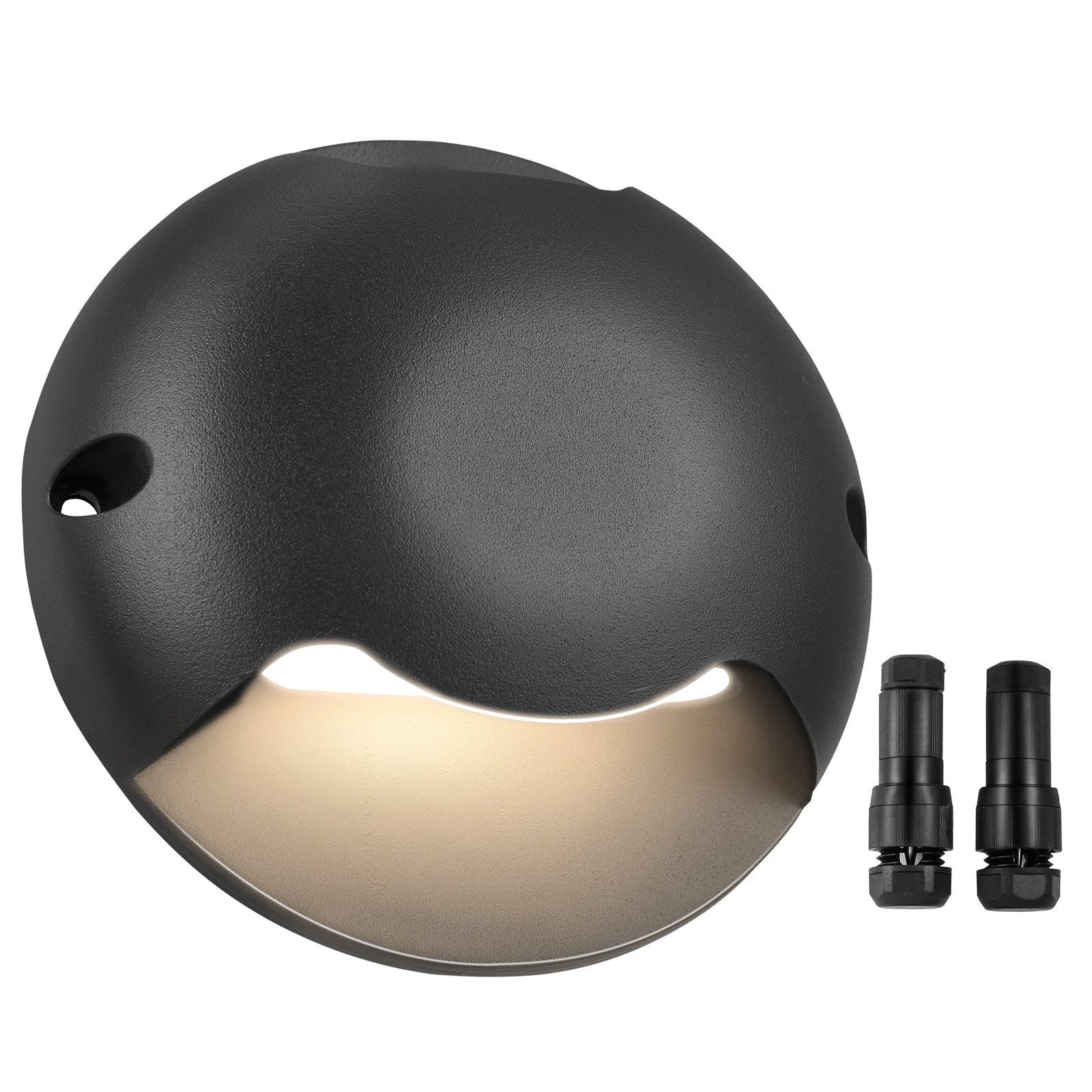 VEVOR 12 Pack Low Voltage LED Deck Lights, 3W 12V-24V Waterproof Hardscape Lighting, 3000K Soft White Outdoor Wall Lights