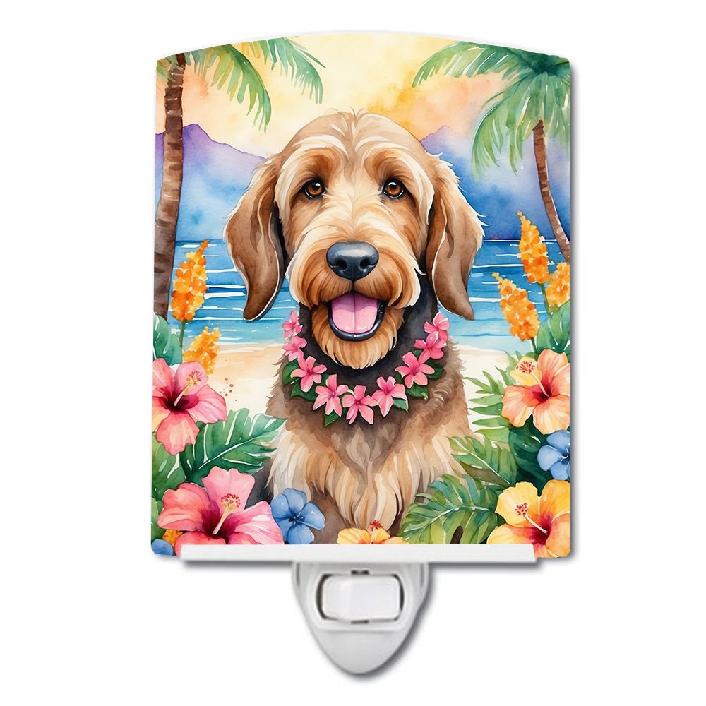 NEW Otterhound Luau Ceramic Night Light Compact, UL-Certified, Ideal for Bedroom, Bathroom, Nursery, Hallway, Kitchen, 6x4x3, Mu