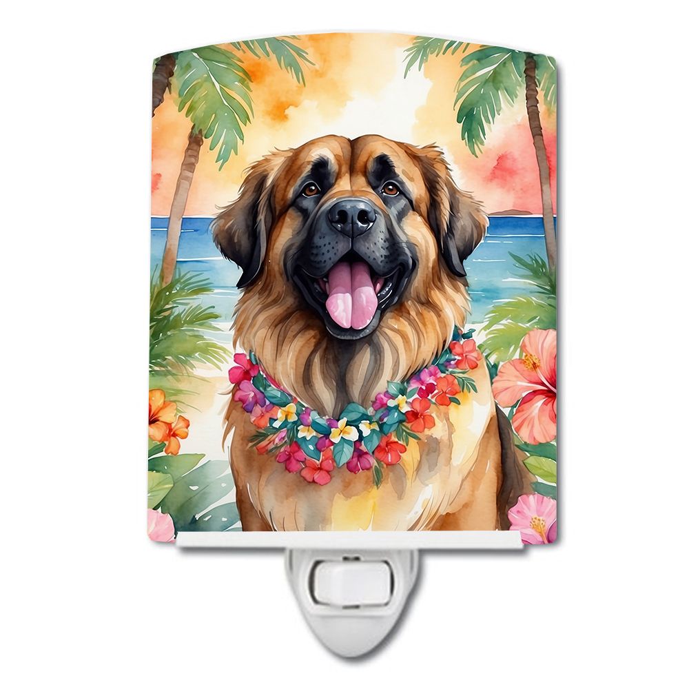 NEW Leonberger Luau Ceramic Night Light Compact, UL-Certified, Ideal for Bedroom, Bathroom, Nursery, Hallway, Kitchen, 6x4x3, Mu