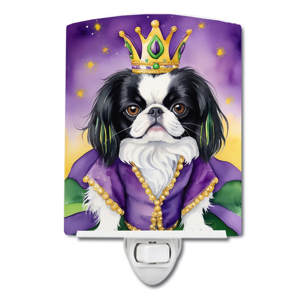 NEW Japanese Chin King of Mardi Gras Ceramic Night Light Compact, UL-Certified, Ideal for Bedroom, Bathroom, Nursery, Hallway, K