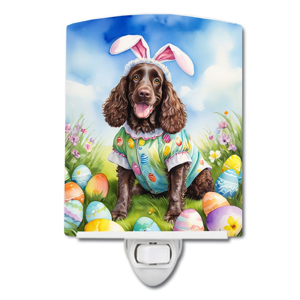 NEW American Water Spaniel Easter Egg Hunt Ceramic Night Light Compact, UL-Certified, Ideal for Bedroom, Bathroom, Nursery, Hall