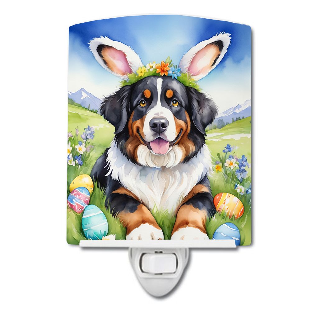 NEW Bernese Mountain Dog Easter Egg Hunt Ceramic Night Light Compact, UL-Certified, Ideal for Bedroom, Bathroom, Nursery, Hallwa