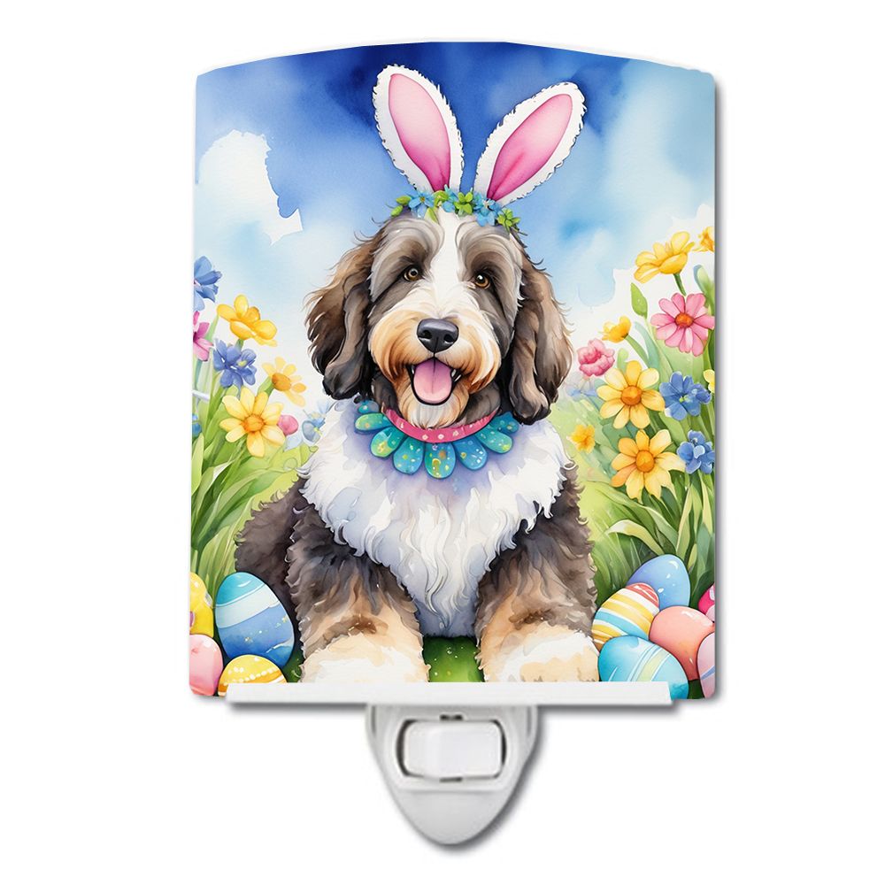 NEW Bernedoodle Easter Egg Hunt Ceramic Night Light Compact, UL-Certified, Ideal for Bedroom, Bathroom, Nursery, Hallway, Kitche
