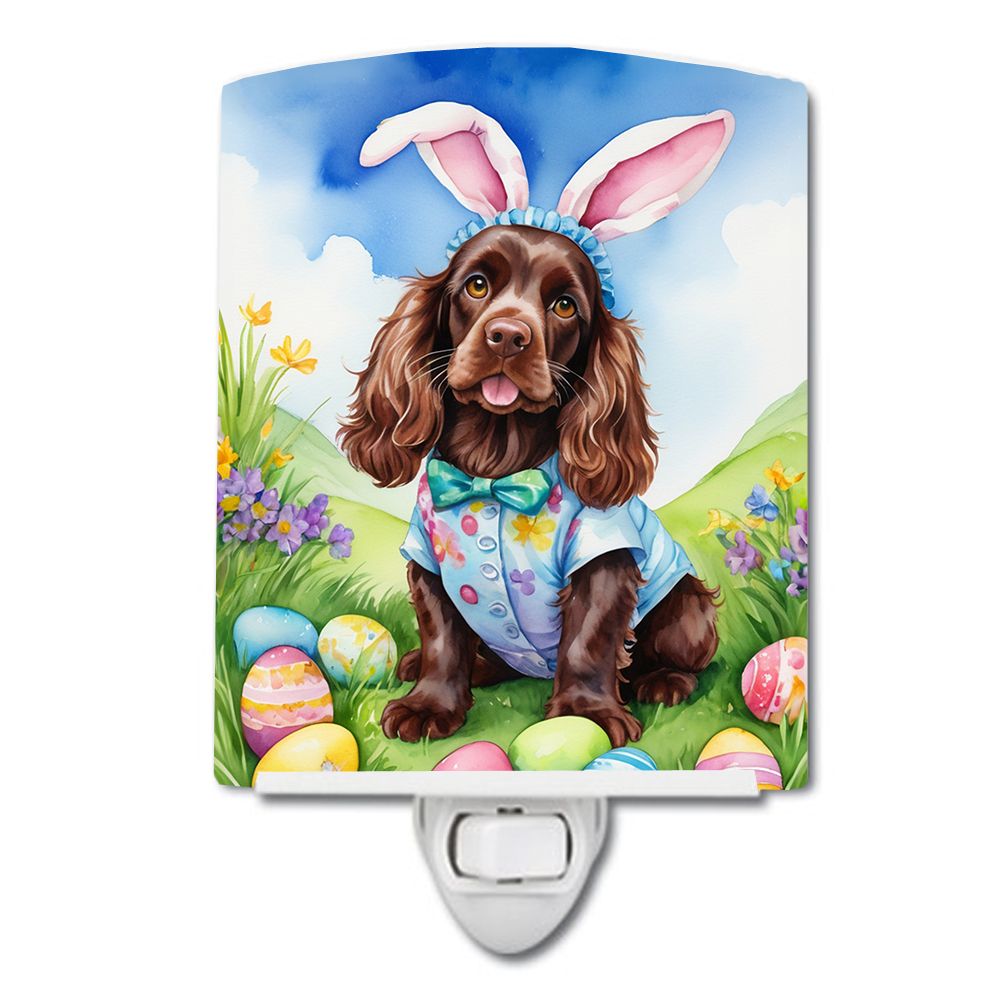 NEW Cocker Spaniel Easter Egg Hunt Ceramic Night Light Compact, UL-Certified, Ideal for Bedroom, Bathroom, Nursery, Hallway, Kit