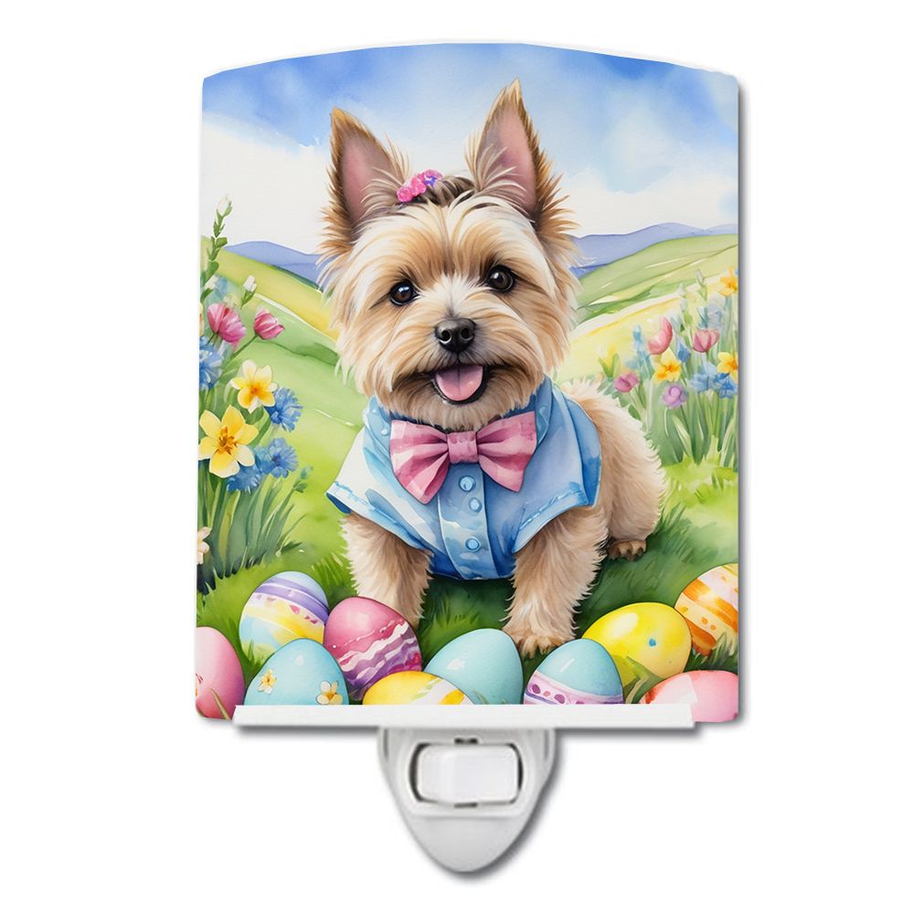 NEW Cairn Terrier Easter Egg Hunt Ceramic Night Light Compact, UL-Certified, Ideal for Bedroom, Bathroom, Nursery, Hallway, Kitc