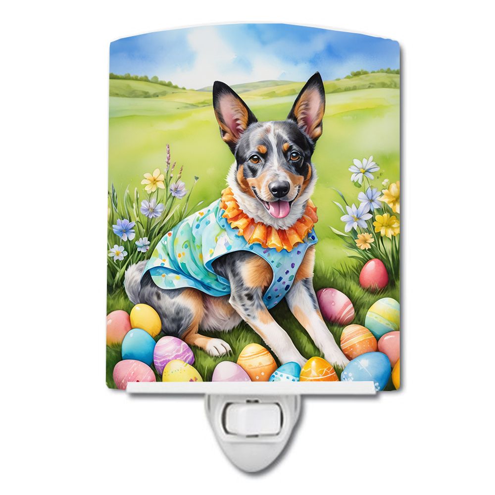 NEW Australian Cattle Dog Easter Egg Hunt Ceramic Night Light Compact, UL-Certified, Ideal for Bedroom, Bathroom, Nursery, Hallw