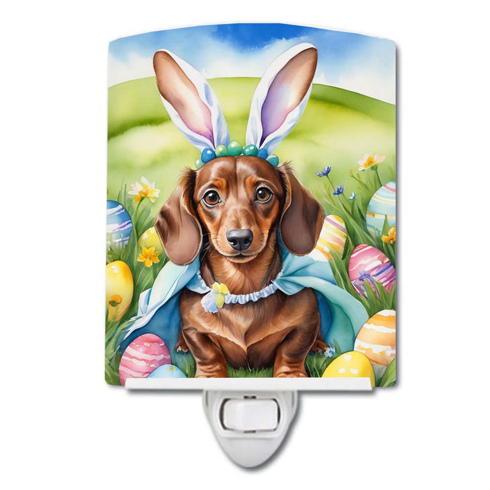 NEW Dachshund Easter Egg Hunt Ceramic Night Light Compact, UL-Certified, Ideal for Bedroom, Bathroom, Nursery, Hallway, Kitchen,