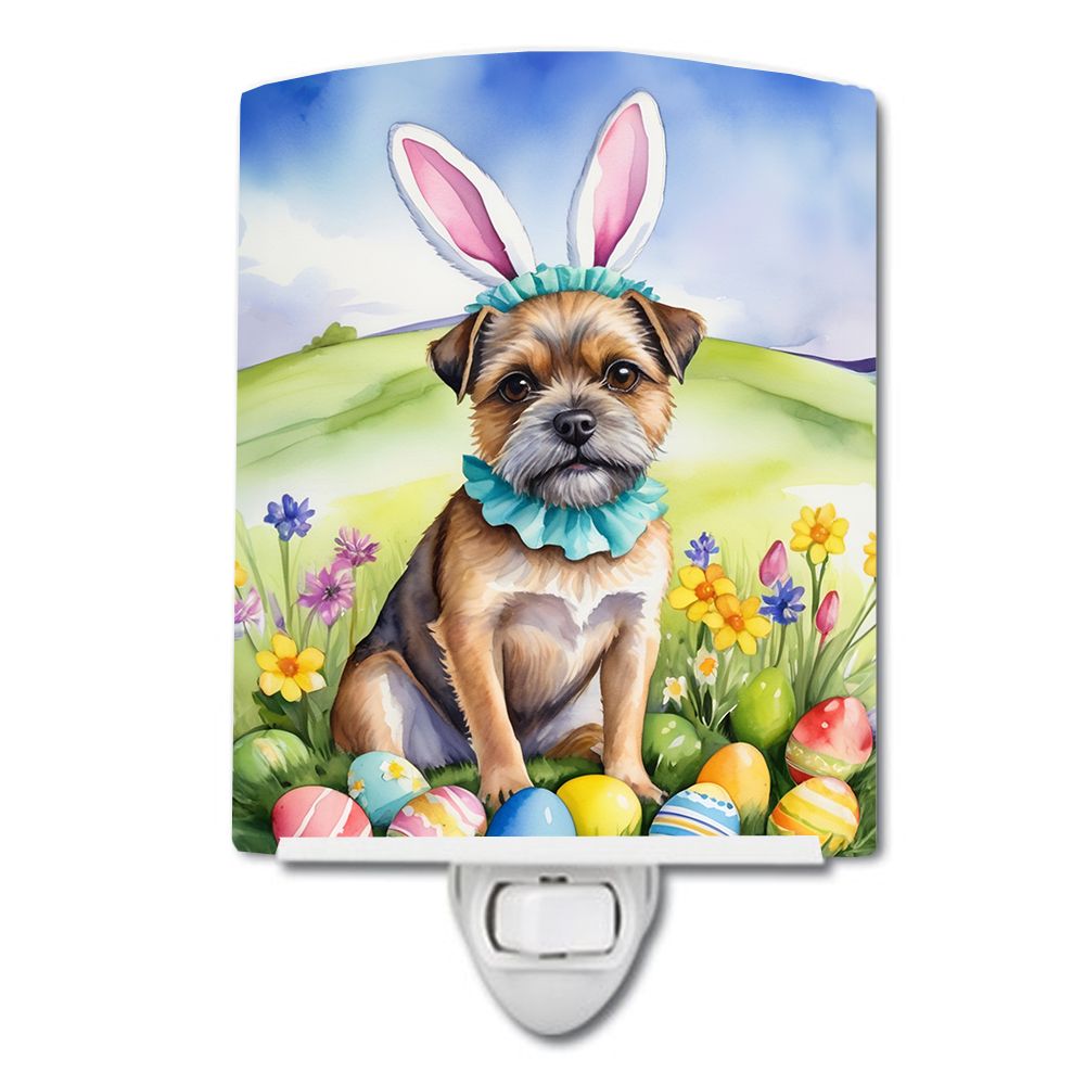 NEW Border Terrier Easter Egg Hunt Ceramic Night Light Compact, UL-Certified, Ideal for Bedroom, Bathroom, Nursery, Hallway, Kit