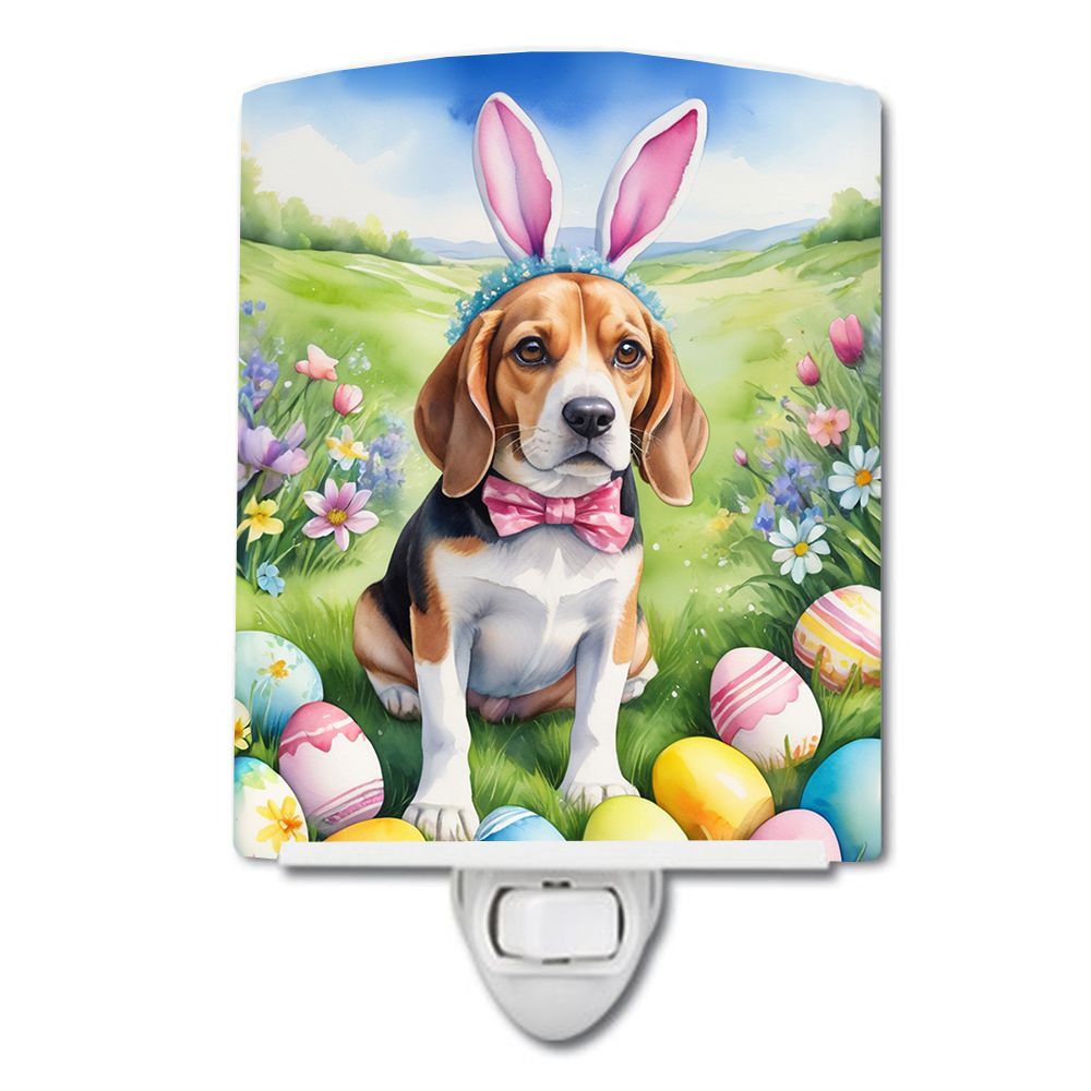 NEW Beagle Easter Egg Hunt Ceramic Night Light Compact, UL-Certified, Ideal for Bedroom, Bathroom, Nursery, Hallway, Kitchen, 6x