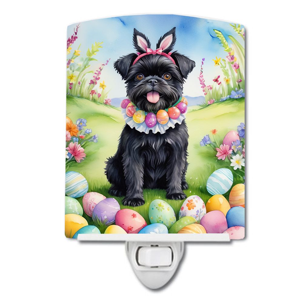 NEW Affenpinscher Easter Egg Hunt Ceramic Night Light Compact, UL-Certified, Ideal for Bedroom, Bathroom, Nursery, Hallway, Kitc