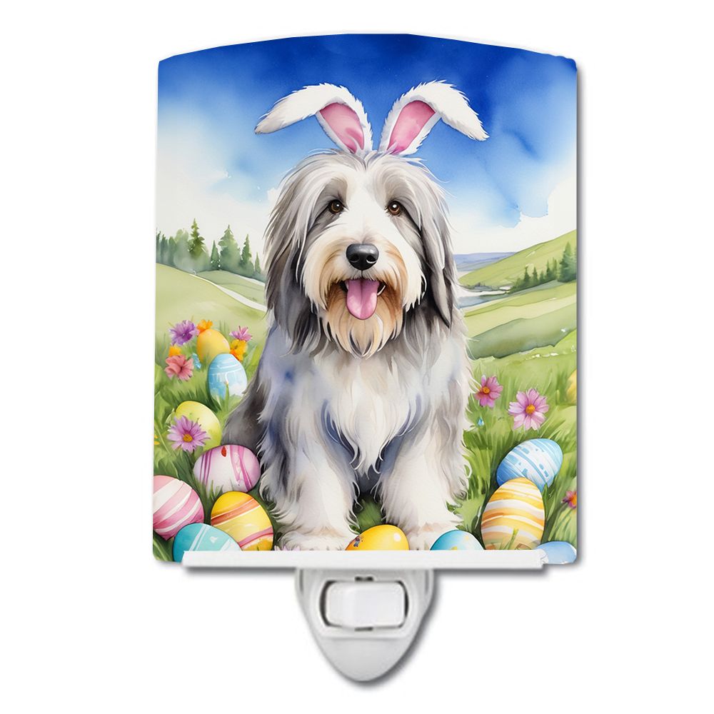 NEW Bearded Collie Easter Egg Hunt Ceramic Night Light Compact, UL-Certified, Ideal for Bedroom, Bathroom, Nursery, Hallway, Kit