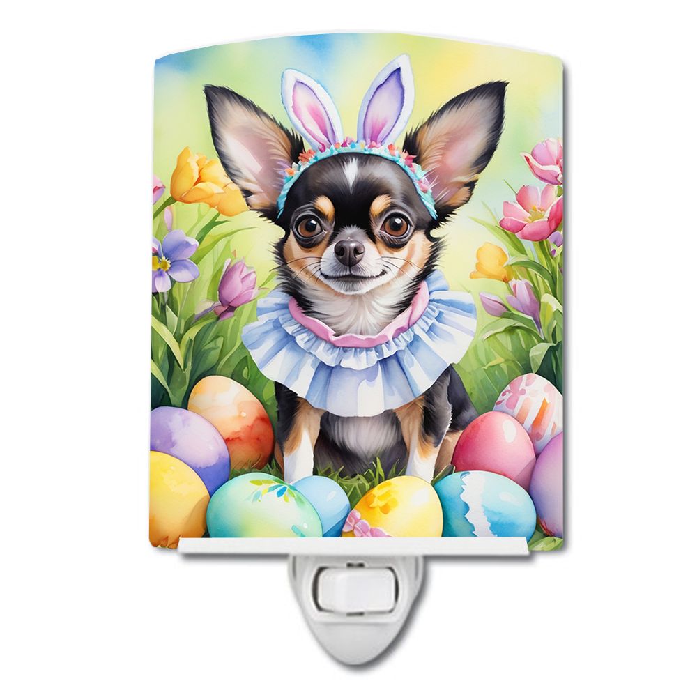 NEW Chihuahua Easter Egg Hunt Ceramic Night Light Compact, UL-Certified, Ideal for Bedroom, Bathroom, Nursery, Hallway, Kitchen,