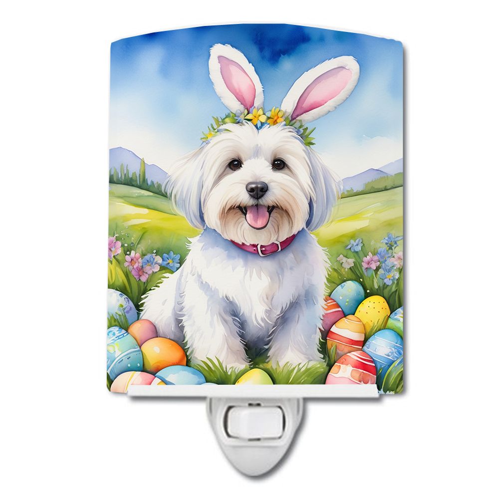 NEW Coton de Tulear Easter Egg Hunt Ceramic Night Light Compact, UL-Certified, Ideal for Bedroom, Bathroom, Nursery, Hallway, Ki