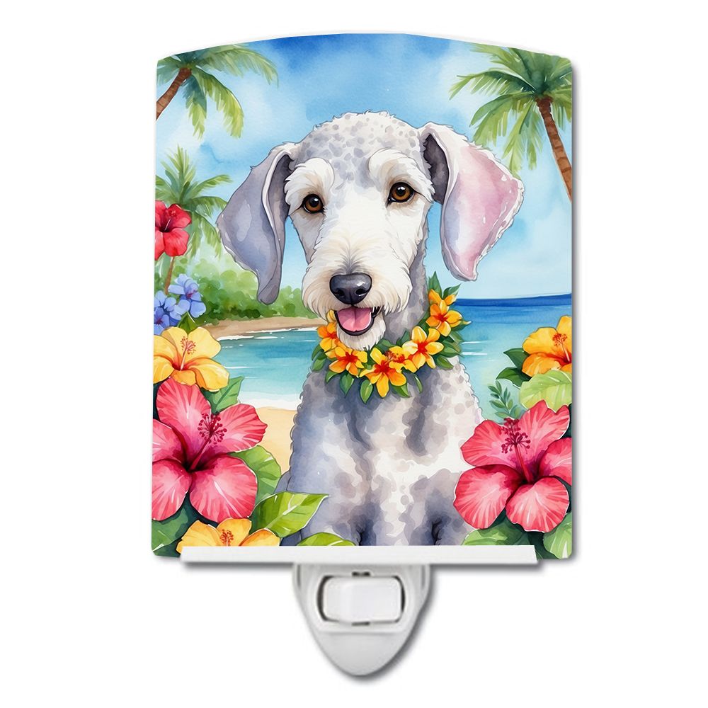NEW Bedlington Terrier Luau Ceramic Night Light Compact, UL-Certified, Ideal for Bedroom, Bathroom, Nursery, Hallway, Kitchen, 6