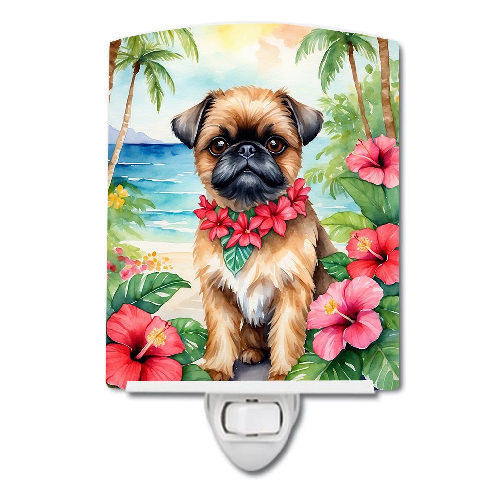 NEW Brussels Griffon Luau Ceramic Night Light Compact, UL-Certified, Ideal for Bedroom, Bathroom, Nursery, Hallway, Kitchen, 6x4