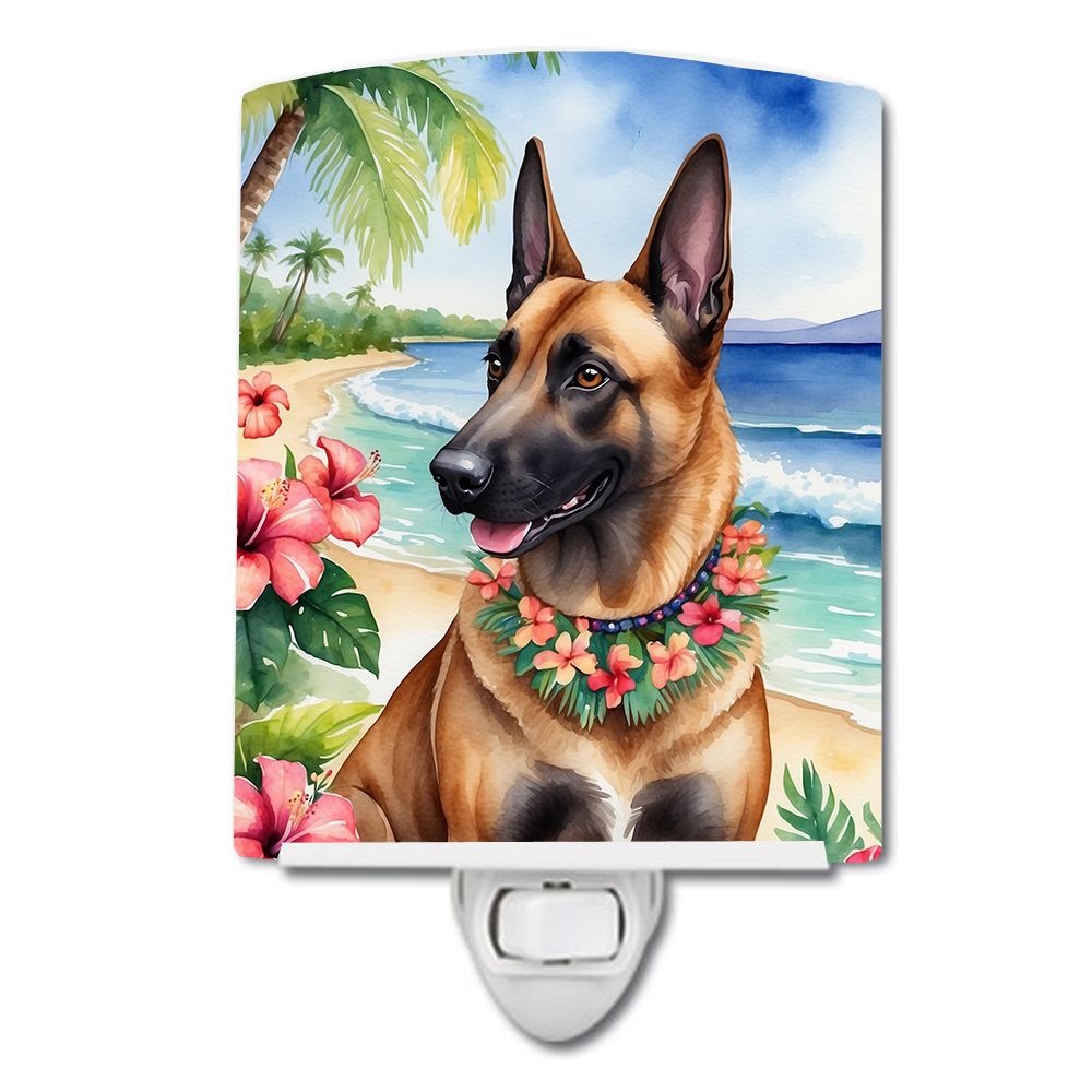 NEW Belgian Malinois Luau Ceramic Night Light Compact, UL-Certified, Ideal for Bedroom, Bathroom, Nursery, Hallway, Kitchen, 6x4