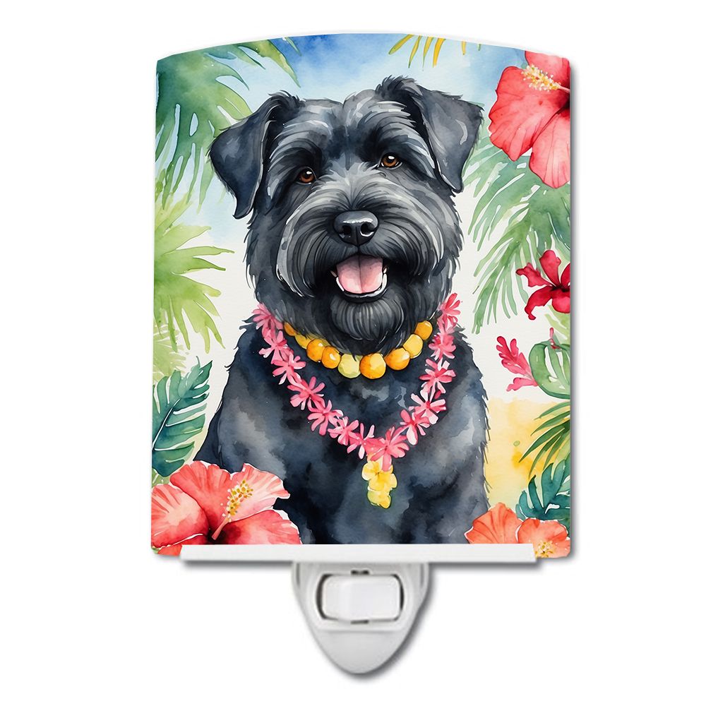 NEW Bouvier des Flandres Luau Ceramic Night Light Compact, UL-Certified, Ideal for Bedroom, Bathroom, Nursery, Hallway, Kitchen,