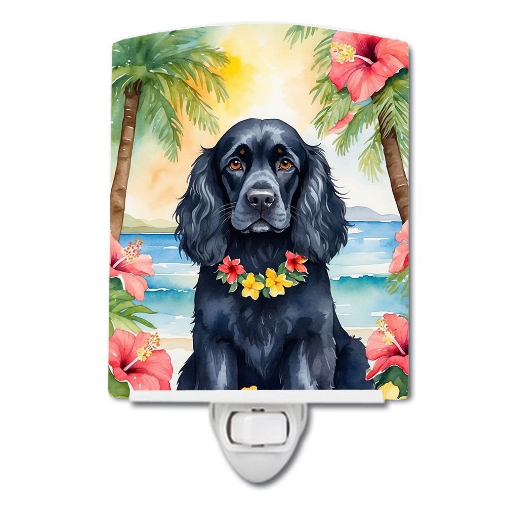 NEW Cocker Spaniel Luau Ceramic Night Light Compact, UL-Certified, Ideal for Bedroom, Bathroom, Nursery, Hallway, Kitchen, 6x4x3