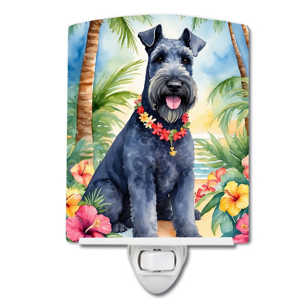 NEW Kerry Blue Terrier Luau Ceramic Night Light Compact, UL-Certified, Ideal for Bedroom, Bathroom, Nursery, Hallway, Kitchen, 6