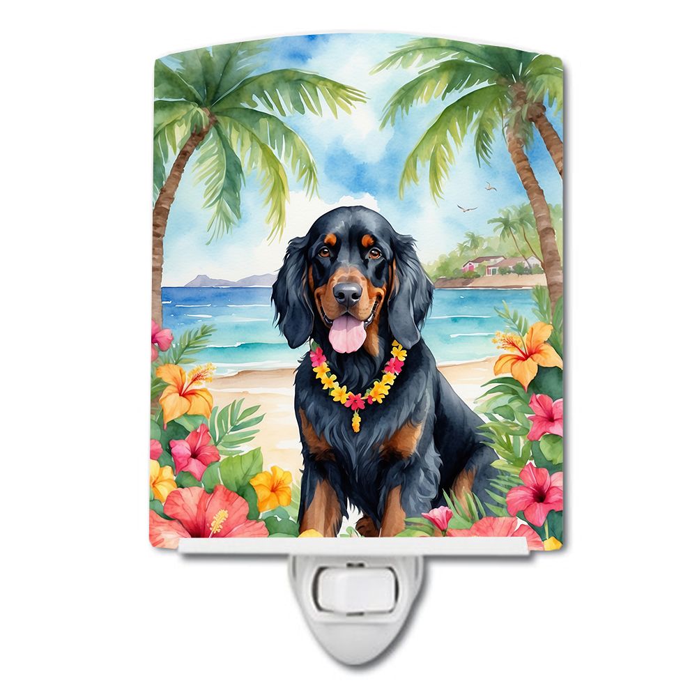NEW Gordon Setter Luau Ceramic Night Light Compact, UL-Certified, Ideal for Bedroom, Bathroom, Nursery, Hallway, Kitchen, 6x4x3,