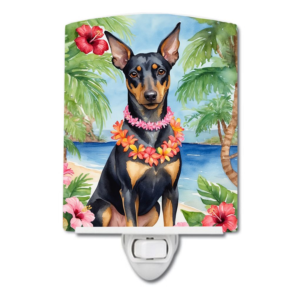 NEW Manchester Terrier Luau Ceramic Night Light Compact, UL-Certified, Ideal for Bedroom, Bathroom, Nursery, Hallway, Kitchen, 6