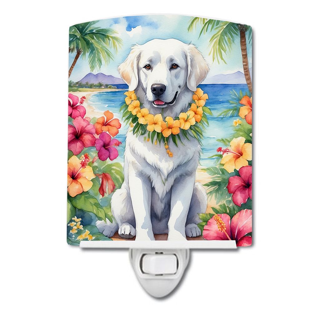 NEW Kuvasz Luau Ceramic Night Light Compact, UL-Certified, Ideal for Bedroom, Bathroom, Nursery, Hallway, Kitchen, 6x4x3, Multic