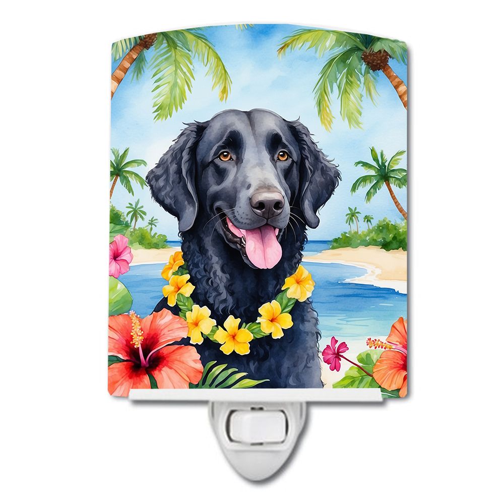 NEW Curly-Coated Retriever Luau Ceramic Night Light Compact, UL-Certified, Ideal for Bedroom, Bathroom, Nursery, Hallway, Kitche