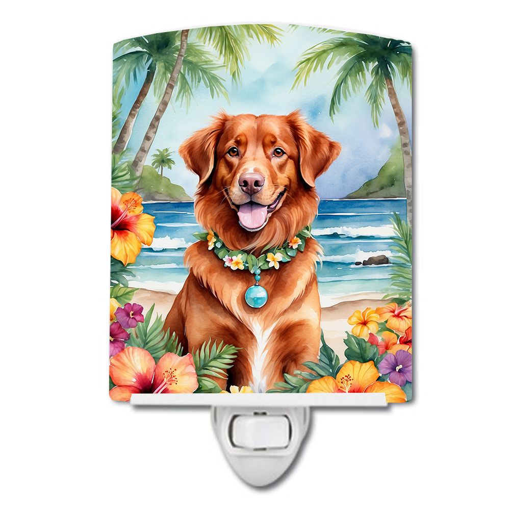 NEW Nova Scotia Duck Tolling Retriever Luau Ceramic Night Light Compact, UL-Certified, Ideal for Bedroom, Bathroom, Nursery, Hal