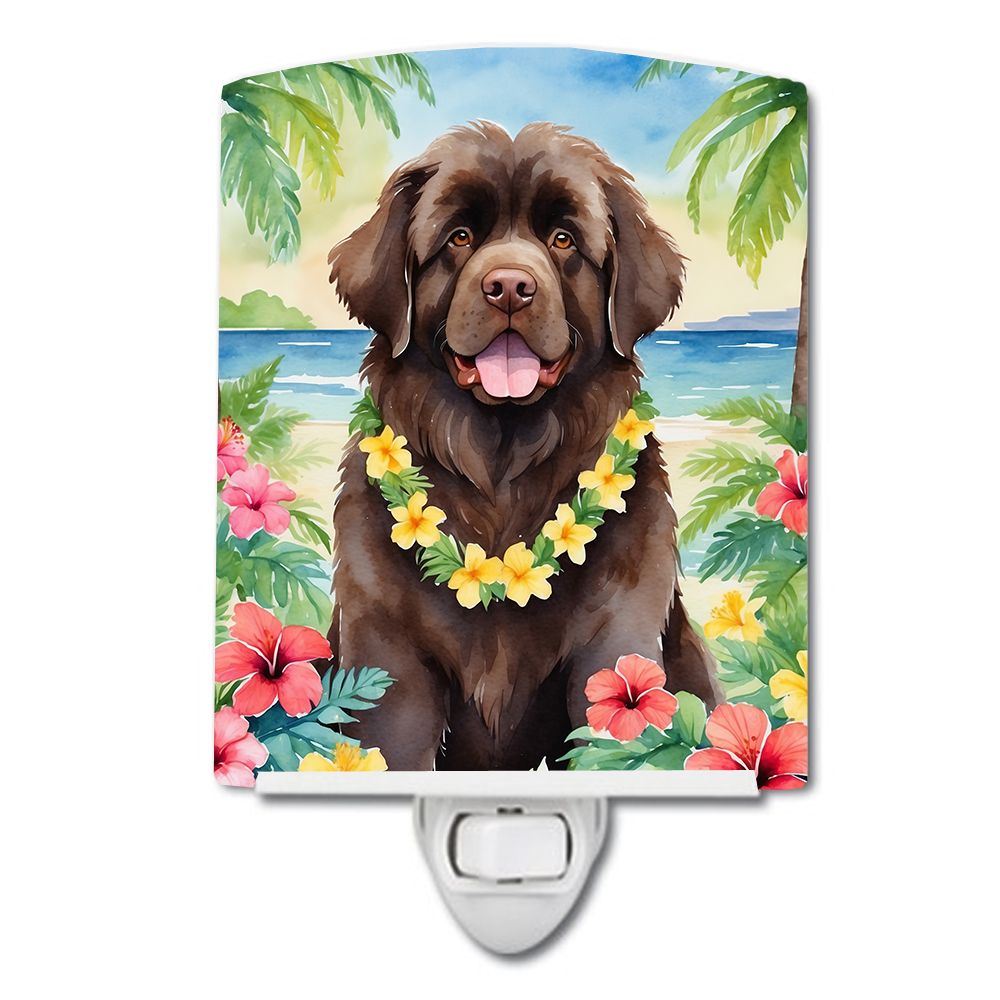 NEW Newfoundland Luau Ceramic Night Light Compact, UL-Certified, Ideal for Bedroom, Bathroom, Nursery, Hallway, Kitchen, 6x4x3, 