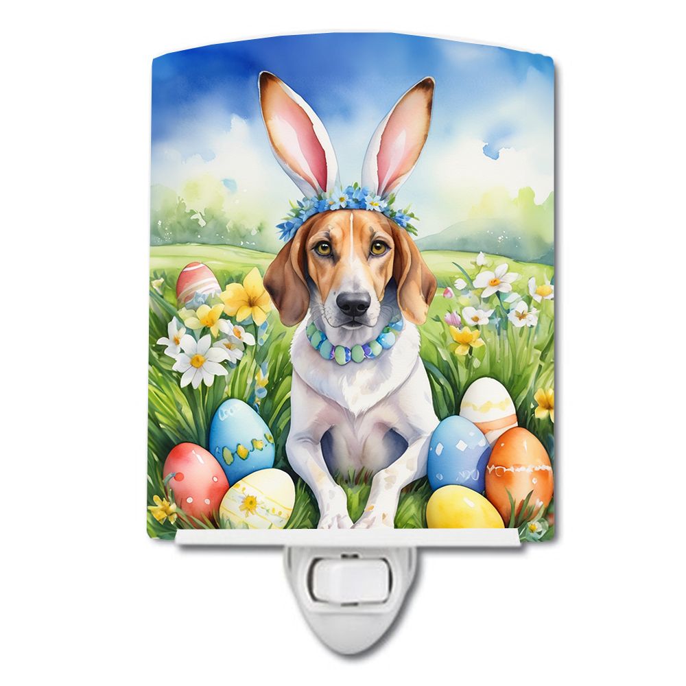 NEW American Foxhound Easter Egg Hunt Ceramic Night Light Compact, UL-Certified, Ideal for Bedroom, Bathroom, Nursery, Hallway, 