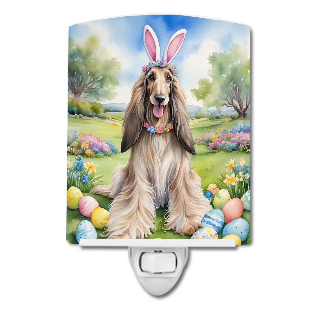 NEW Afghan Hound Easter Egg Hunt Ceramic Night Light Compact, UL-Certified, Ideal for Bedroom, Bathroom, Nursery, Hallway, Kitch