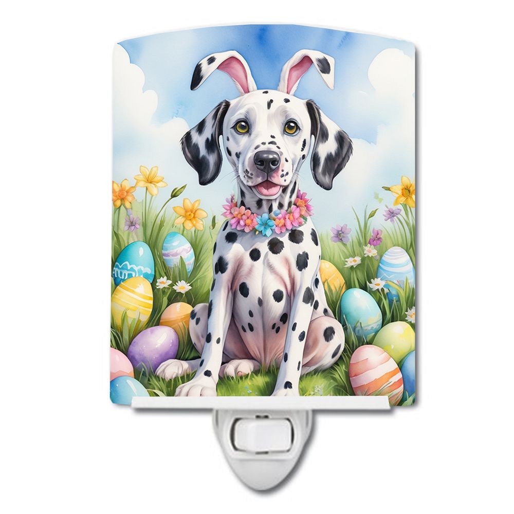 NEW Dalmatian Easter Egg Hunt Ceramic Night Light Compact, UL-Certified, Ideal for Bedroom, Bathroom, Nursery, Hallway, Kitchen,