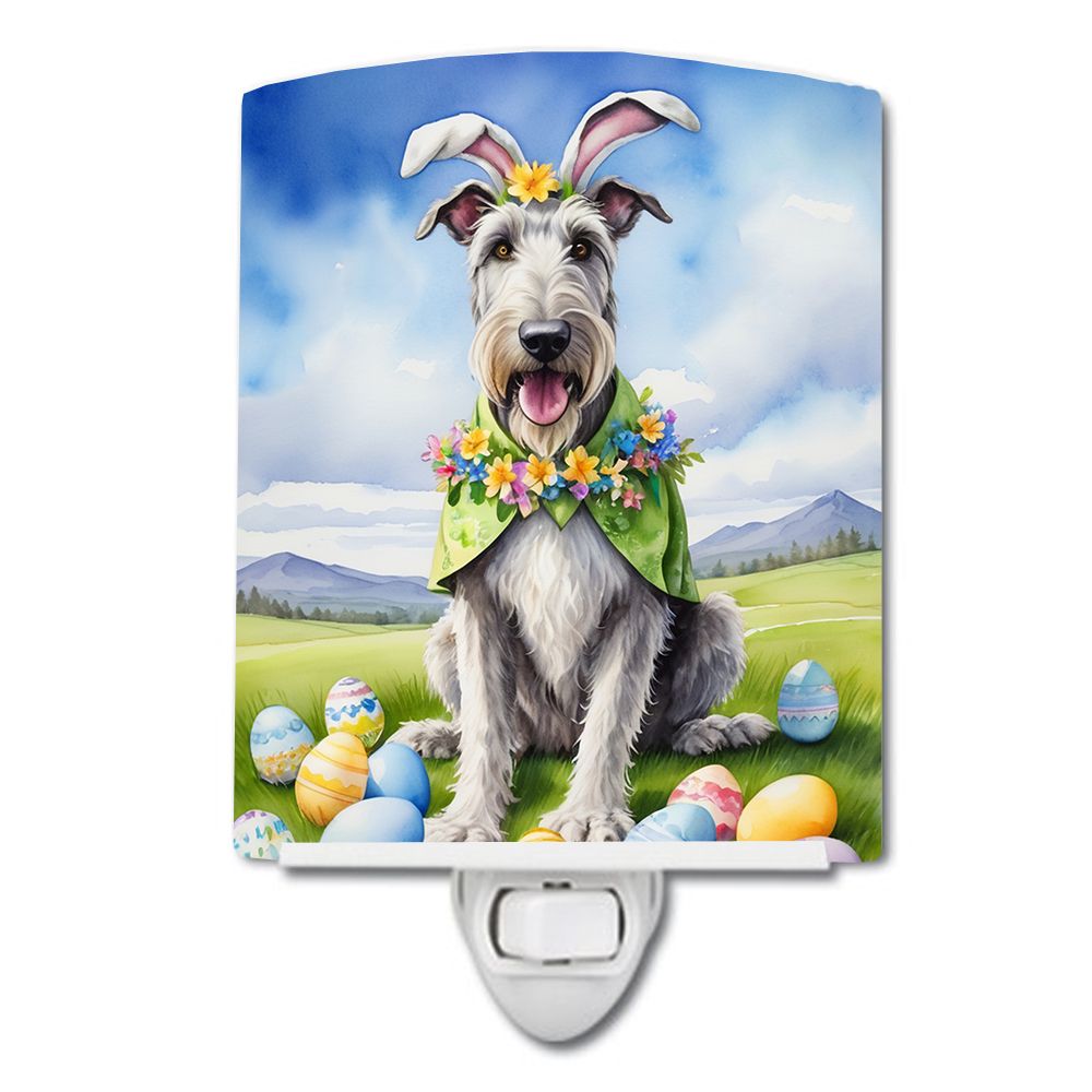 NEW Irish Wolfhound Easter Egg Hunt Ceramic Night Light Compact, UL-Certified, Ideal for Bedroom, Bathroom, Nursery, Hallway, Ki