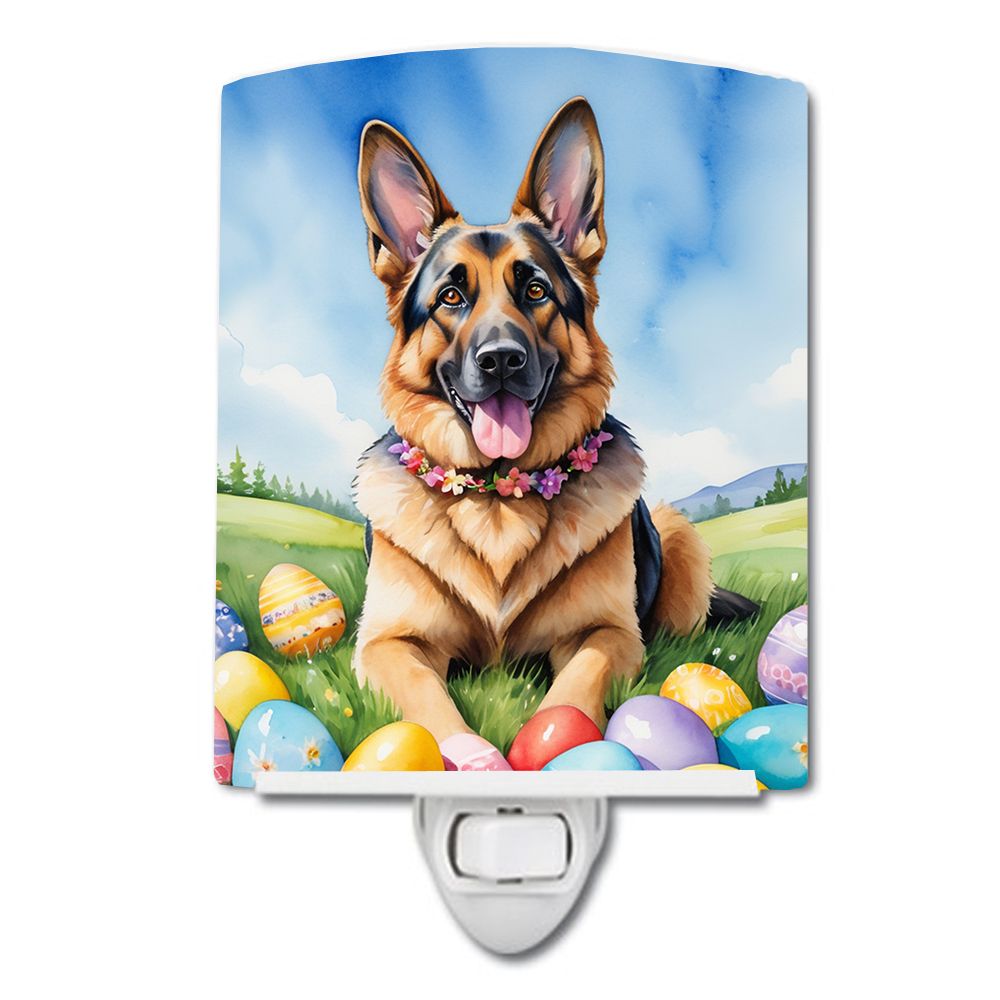 NEW German Shepherd Easter Egg Hunt Ceramic Night Light Compact, UL-Certified, Ideal for Bedroom, Bathroom, Nursery, Hallway, Ki