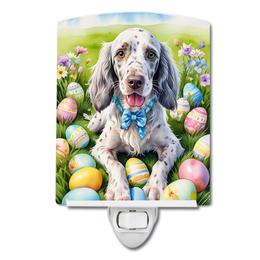 NEW English Setter Easter Egg Hunt Ceramic Night Light Compact, UL-Certified, Ideal for Bedroom, Bathroom, Nursery, Hallway, Kit