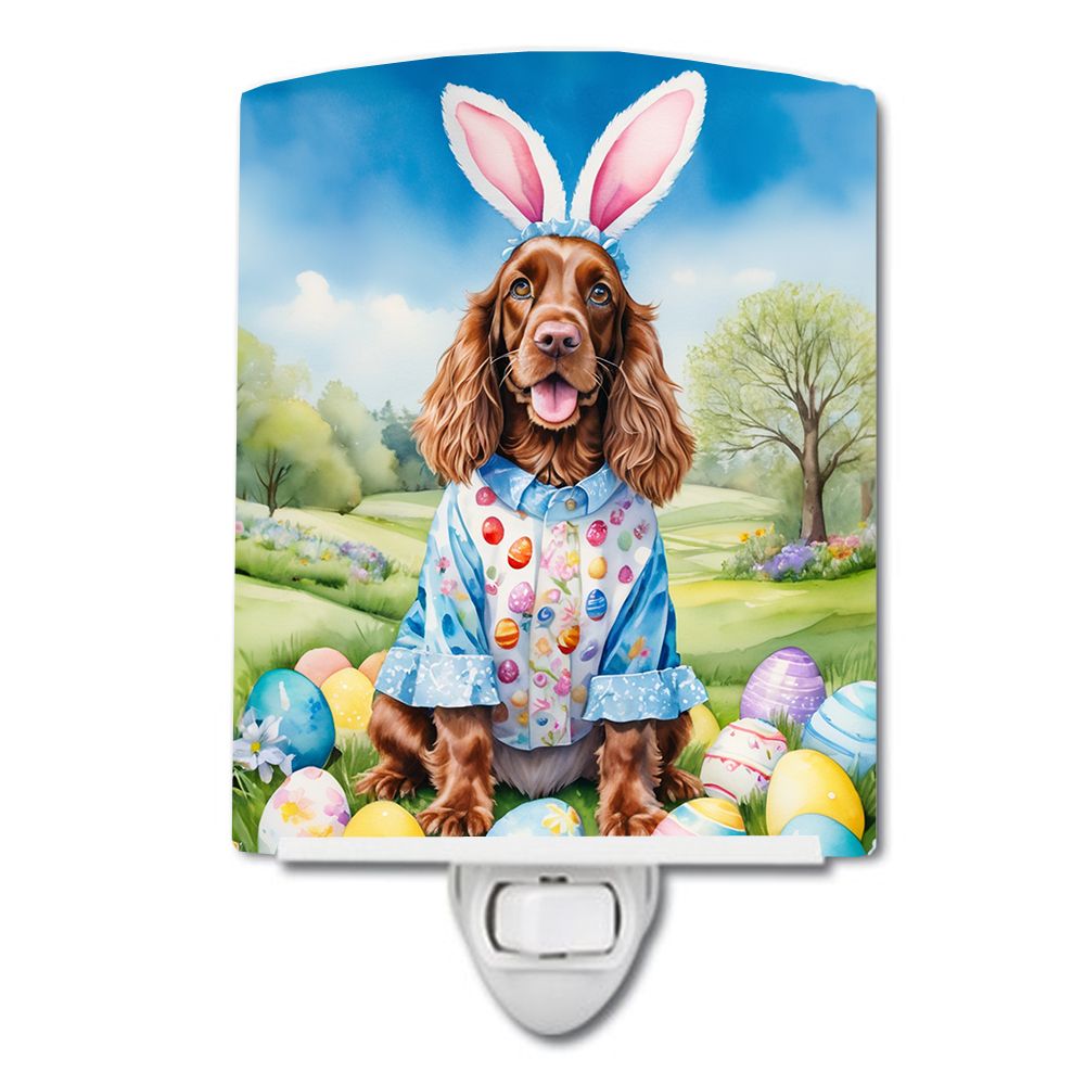 NEW English Cocker Spaniel Easter Egg Hunt Ceramic Night Light Compact, UL-Certified, Ideal for Bedroom, Bathroom, Nursery, Hall