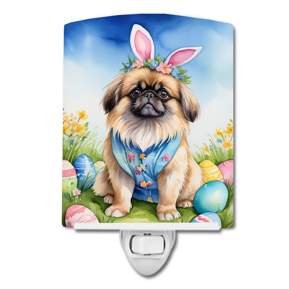 NEW Pekingese Easter Egg Hunt Ceramic Night Light Compact, UL-Certified, Ideal for Bedroom, Bathroom, Nursery, Hallway, Kitchen,