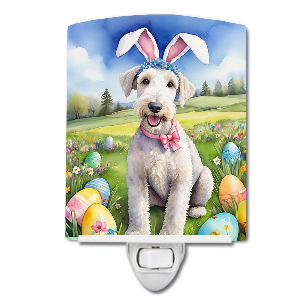 NEW Bedlington Terrier Easter Egg Hunt Ceramic Night Light Compact, UL-Certified, Ideal for Bedroom, Bathroom, Nursery, Hallway,