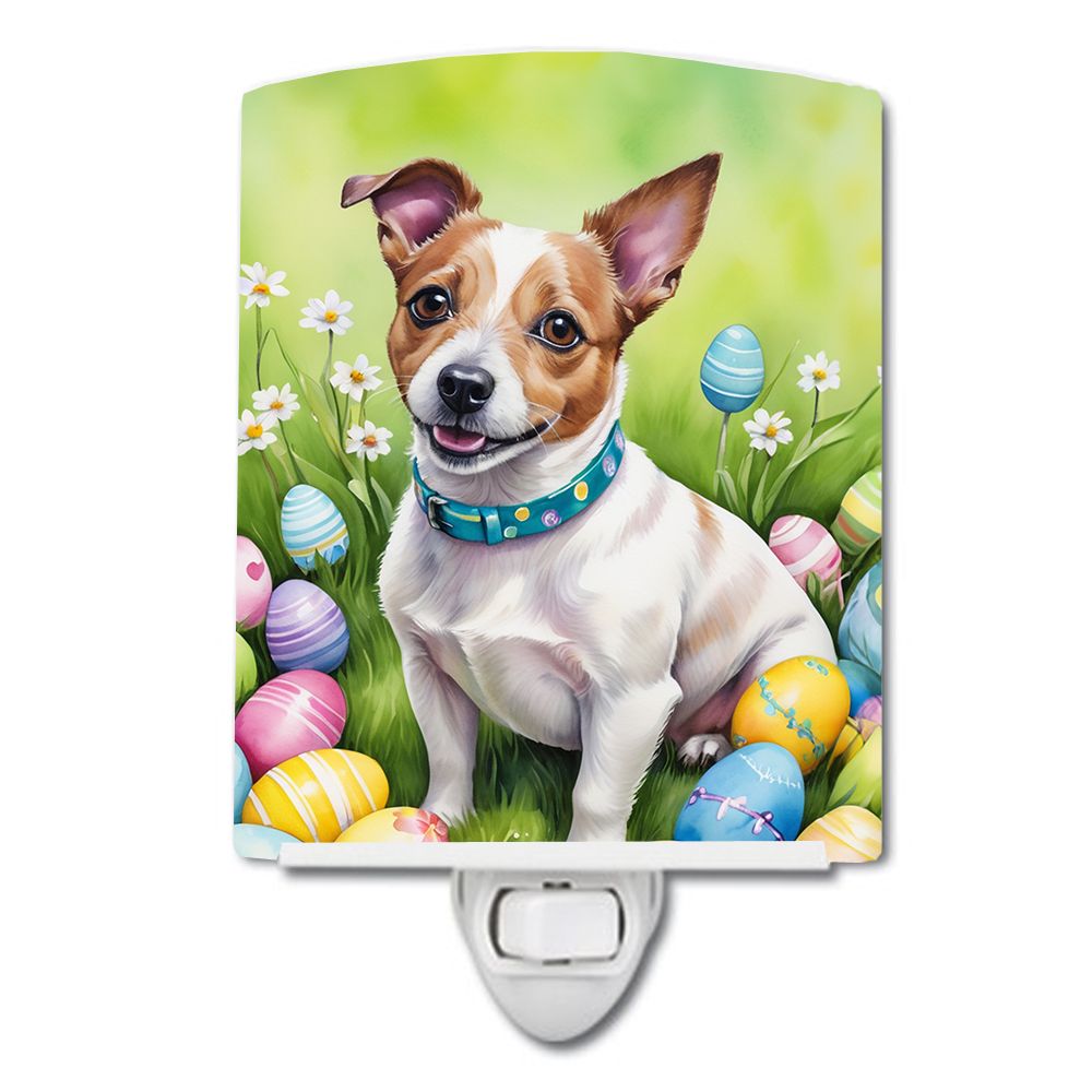 NEW Jack Russell Terrier Easter Egg Hunt Ceramic Night Light Compact, UL-Certified, Ideal for Bedroom, Bathroom, Nursery, Hallwa