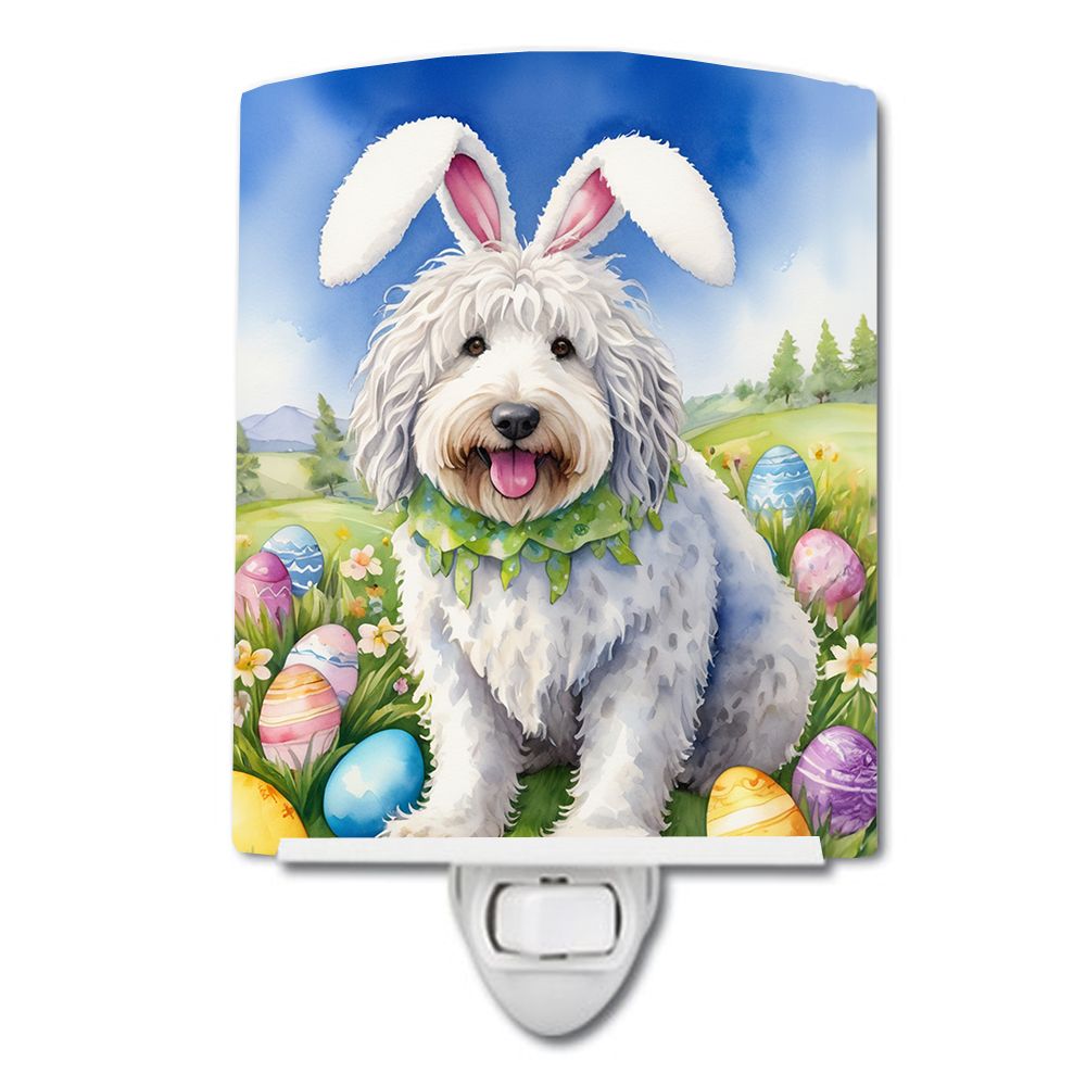 NEW Komondor Easter Egg Hunt Ceramic Night Light Compact, UL-Certified, Ideal for Bedroom, Bathroom, Nursery, Hallway, Kitchen, 