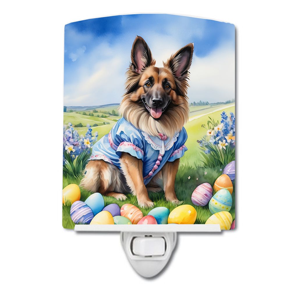 NEW Belgian Tervuren Easter Egg Hunt Ceramic Night Light Compact, UL-Certified, Ideal for Bedroom, Bathroom, Nursery, Hallway, K