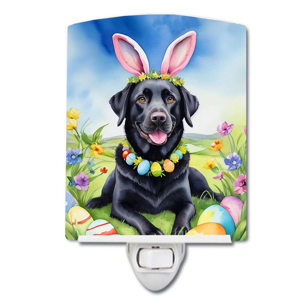 NEW Black Labrador Retriever Easter Egg Hunt Ceramic Night Light Compact, UL-Certified, Ideal for Bedroom, Bathroom, Nursery, Ha
